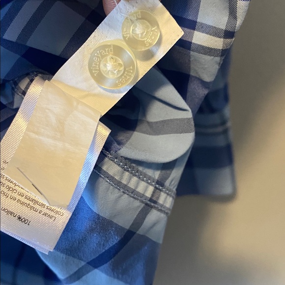 Vineyard Vines Performance Tucker Shirt Large Blue Nylon Classic Fit Button Down - Picture 9 of 14